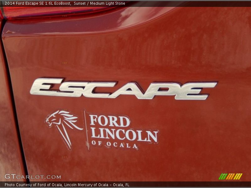 Sunset / Medium Light Stone 2014 Ford Escape SE 1.6L EcoBoost