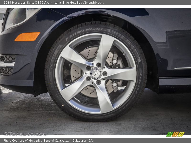 Lunar Blue Metallic / Almond/Mocha 2014 Mercedes-Benz C 350 Sport