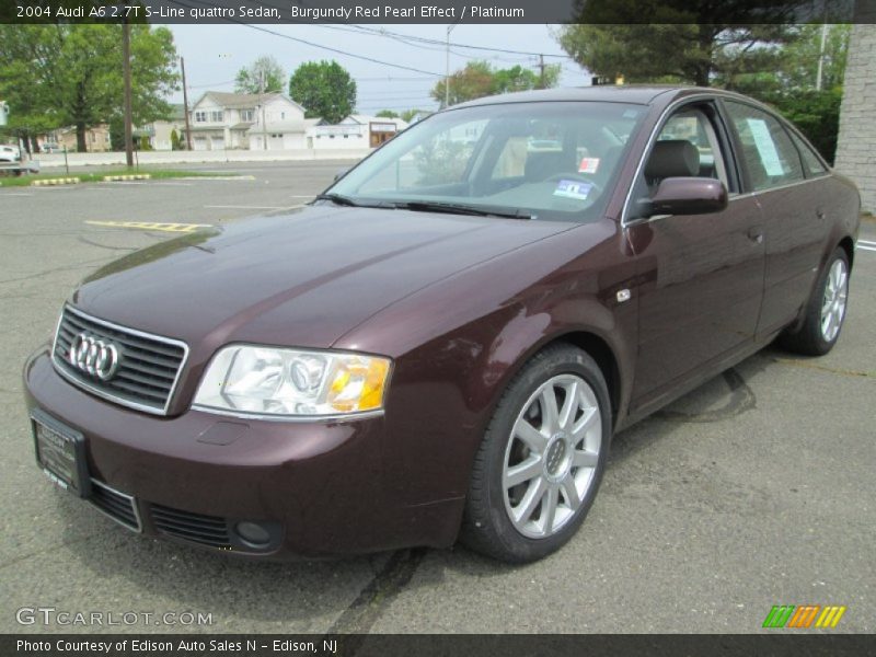 Burgundy Red Pearl Effect / Platinum 2004 Audi A6 2.7T S-Line quattro Sedan