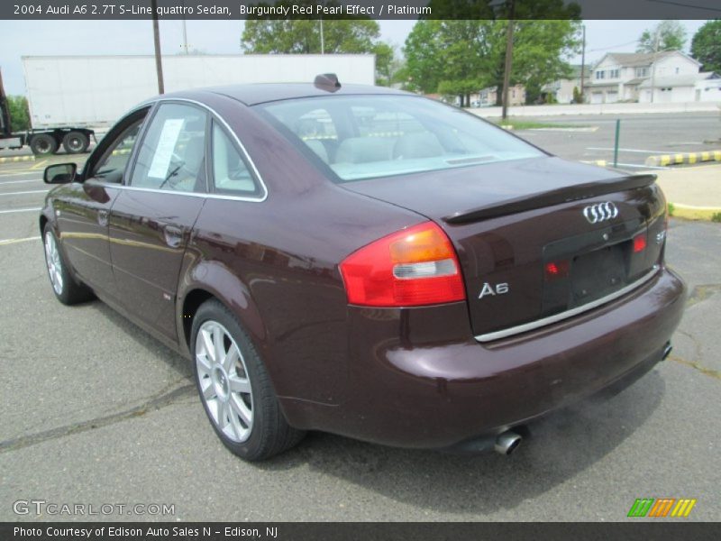 Burgundy Red Pearl Effect / Platinum 2004 Audi A6 2.7T S-Line quattro Sedan