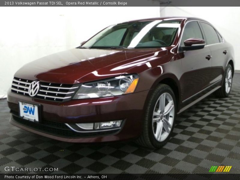 Opera Red Metallic / Cornsilk Beige 2013 Volkswagen Passat TDI SEL