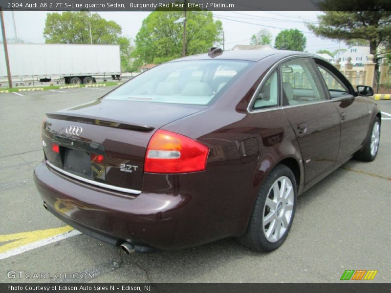 Burgundy Red Pearl Effect / Platinum 2004 Audi A6 2.7T S-Line quattro Sedan