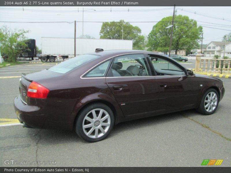 Burgundy Red Pearl Effect / Platinum 2004 Audi A6 2.7T S-Line quattro Sedan