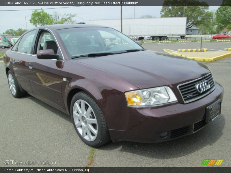Burgundy Red Pearl Effect / Platinum 2004 Audi A6 2.7T S-Line quattro Sedan