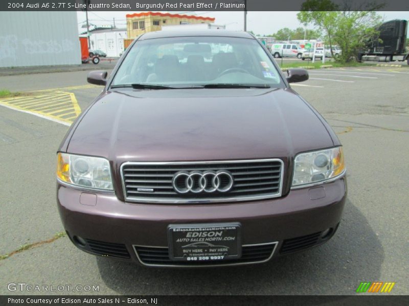 Burgundy Red Pearl Effect / Platinum 2004 Audi A6 2.7T S-Line quattro Sedan