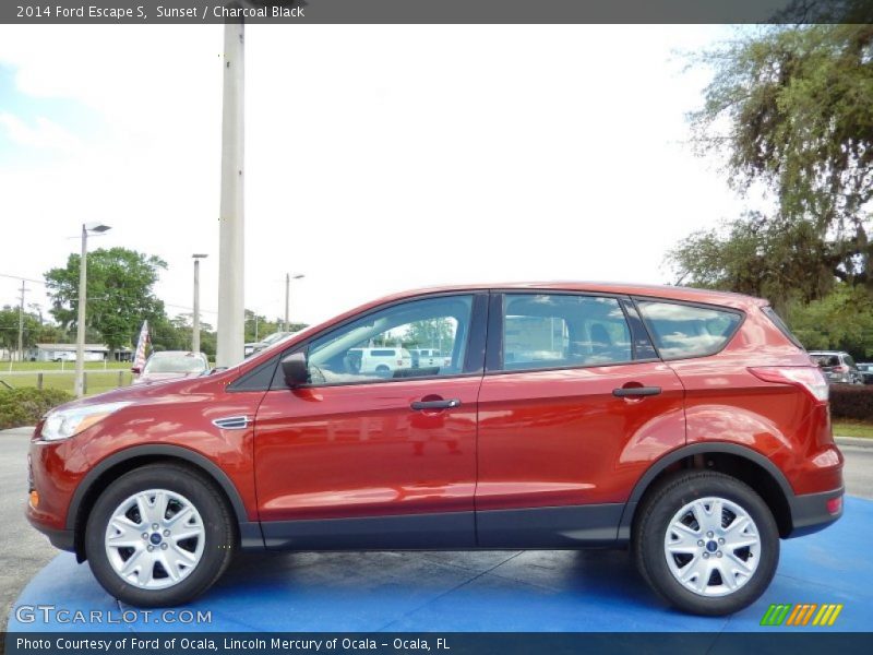 Sunset / Charcoal Black 2014 Ford Escape S