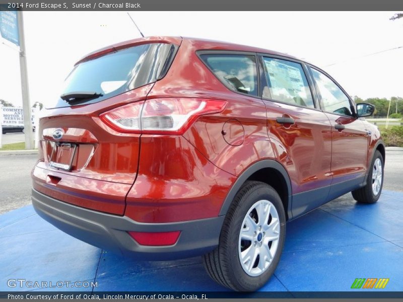 Sunset / Charcoal Black 2014 Ford Escape S