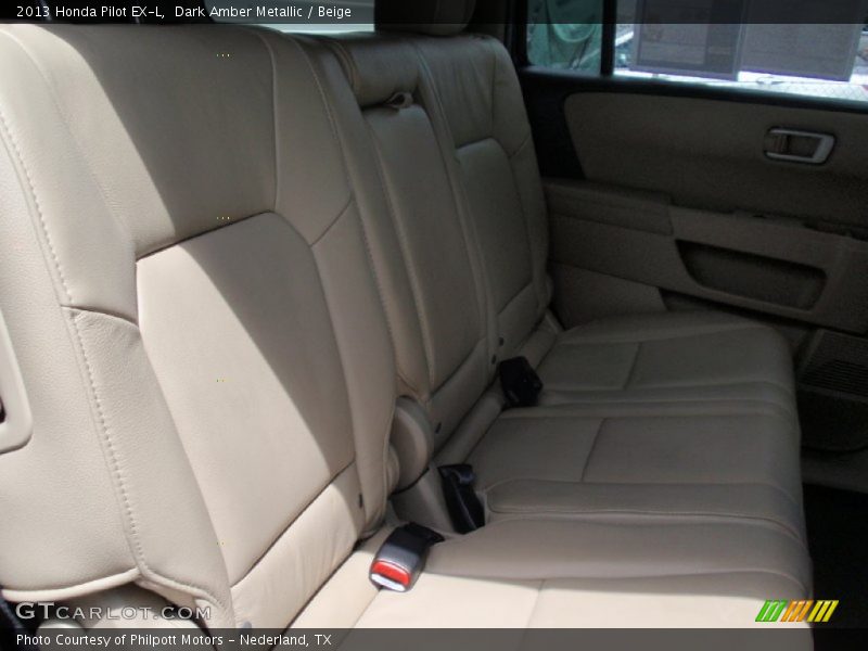 Dark Amber Metallic / Beige 2013 Honda Pilot EX-L