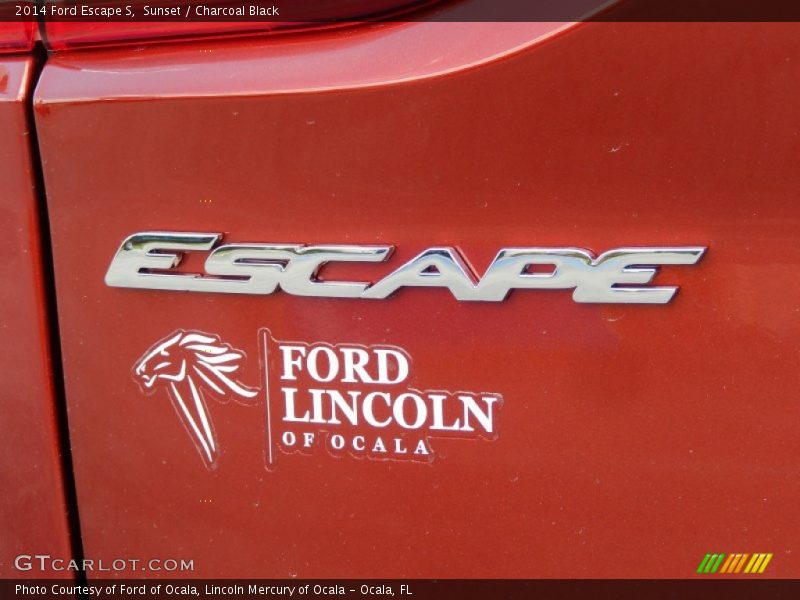 Sunset / Charcoal Black 2014 Ford Escape S