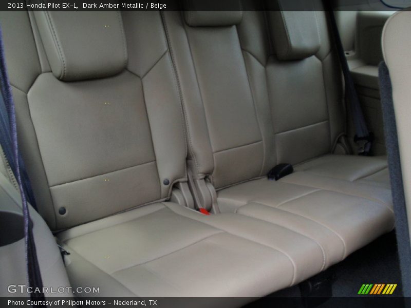 Dark Amber Metallic / Beige 2013 Honda Pilot EX-L