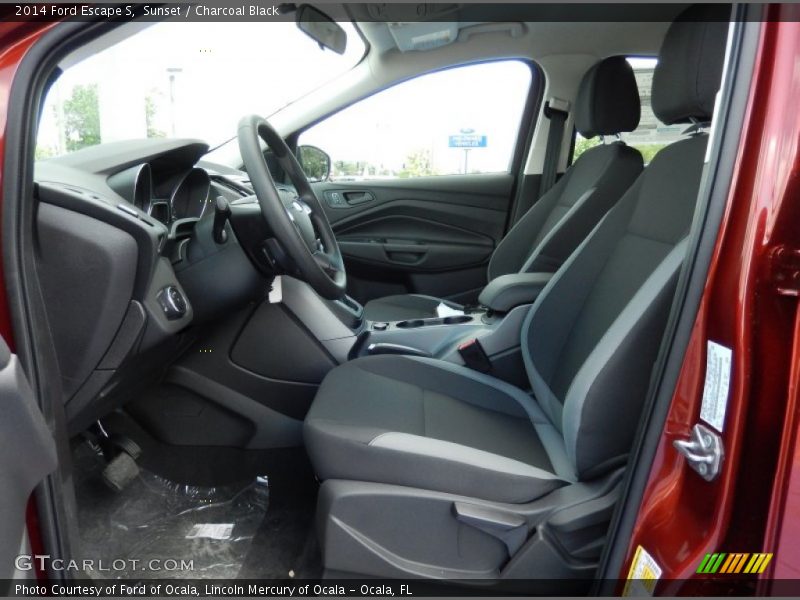 Sunset / Charcoal Black 2014 Ford Escape S