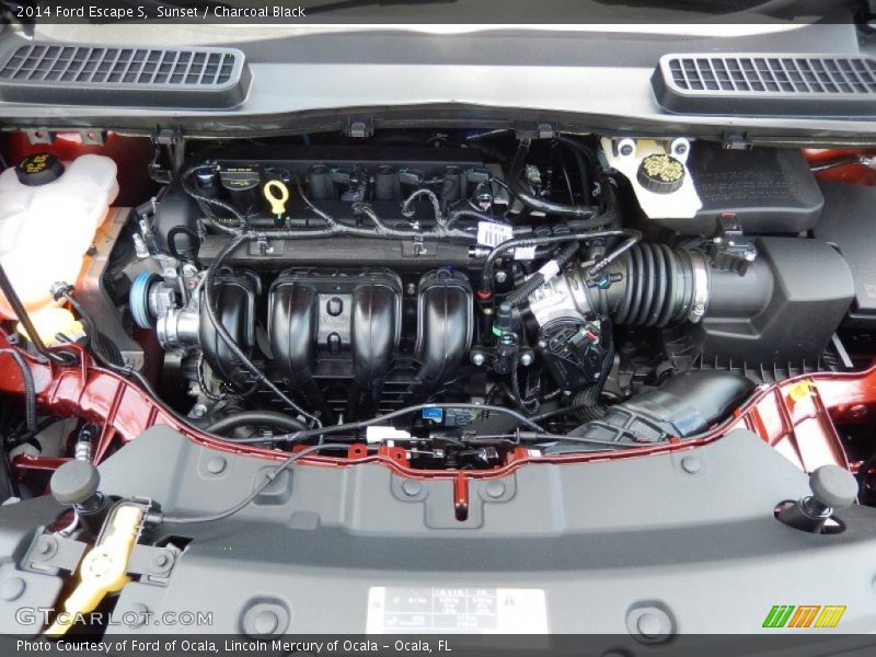 Sunset / Charcoal Black 2014 Ford Escape S