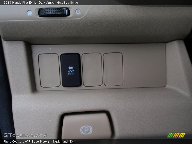 Dark Amber Metallic / Beige 2013 Honda Pilot EX-L