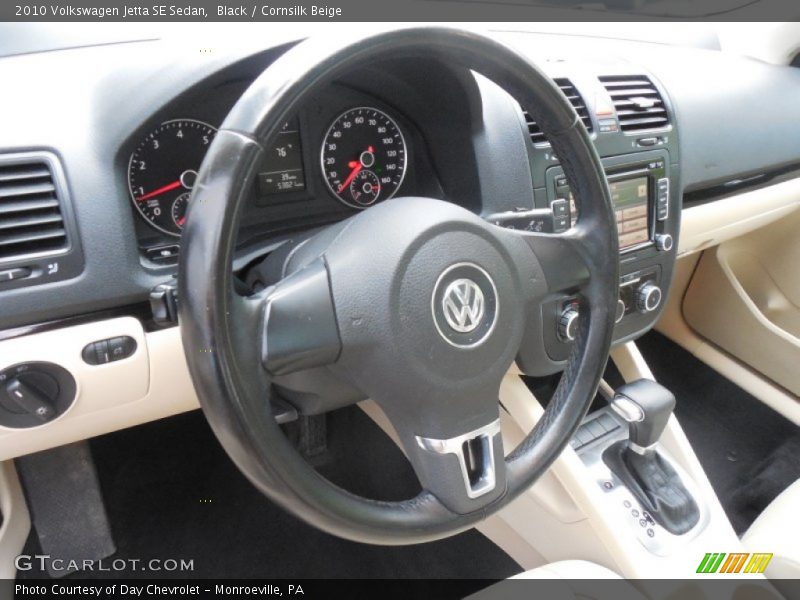 Black / Cornsilk Beige 2010 Volkswagen Jetta SE Sedan