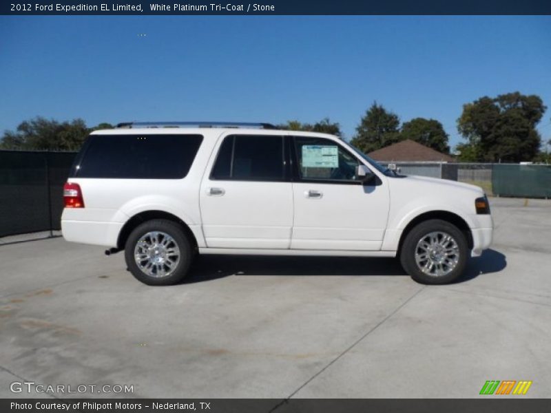 White Platinum Tri-Coat / Stone 2012 Ford Expedition EL Limited