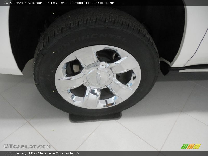 White Diamond Tricoat / Cocoa/Dune 2015 Chevrolet Suburban LTZ 4WD