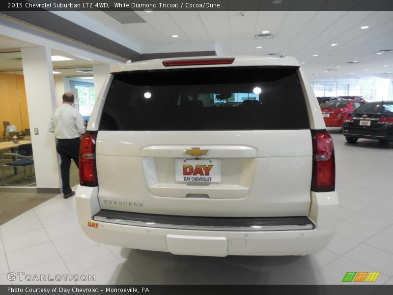 White Diamond Tricoat / Cocoa/Dune 2015 Chevrolet Suburban LTZ 4WD