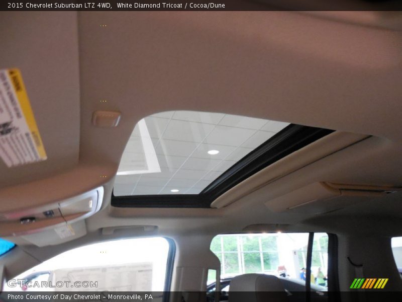 White Diamond Tricoat / Cocoa/Dune 2015 Chevrolet Suburban LTZ 4WD