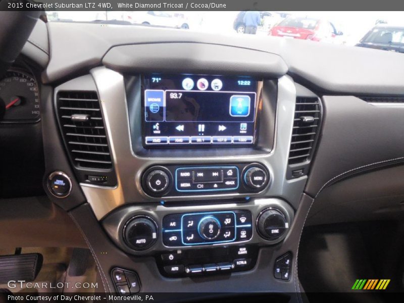 White Diamond Tricoat / Cocoa/Dune 2015 Chevrolet Suburban LTZ 4WD