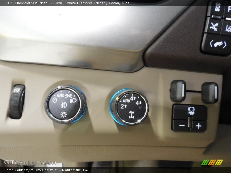White Diamond Tricoat / Cocoa/Dune 2015 Chevrolet Suburban LTZ 4WD