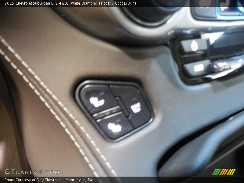 White Diamond Tricoat / Cocoa/Dune 2015 Chevrolet Suburban LTZ 4WD