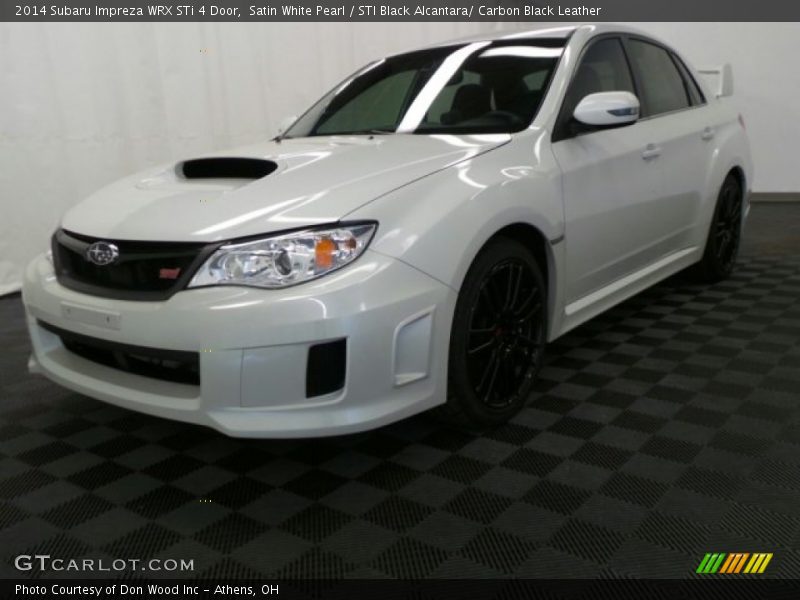 Satin White Pearl / STI Black Alcantara/ Carbon Black Leather 2014 Subaru Impreza WRX STi 4 Door