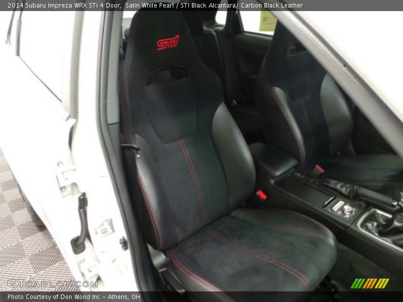 Satin White Pearl / STI Black Alcantara/ Carbon Black Leather 2014 Subaru Impreza WRX STi 4 Door