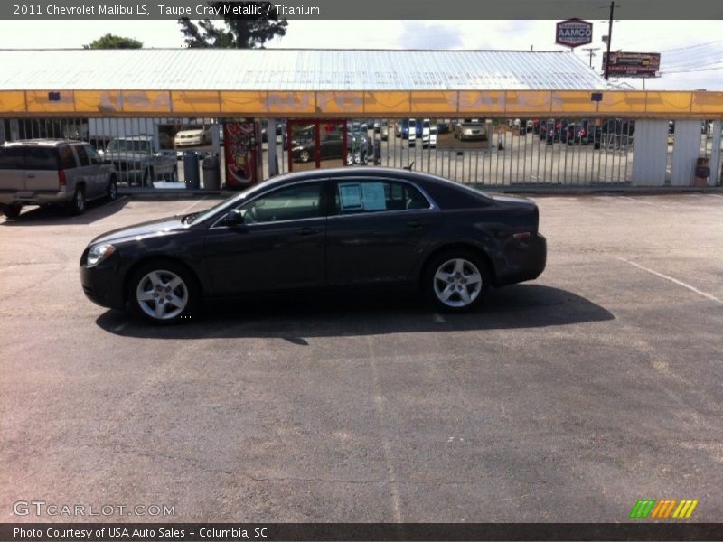 Taupe Gray Metallic / Titanium 2011 Chevrolet Malibu LS