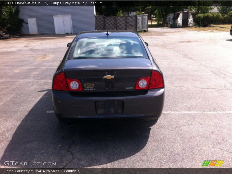 Taupe Gray Metallic / Titanium 2011 Chevrolet Malibu LS