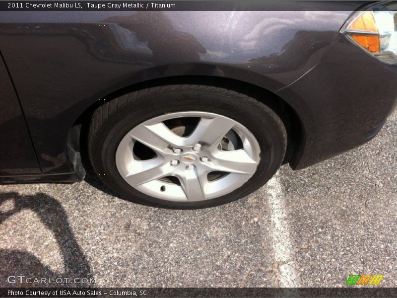 Taupe Gray Metallic / Titanium 2011 Chevrolet Malibu LS