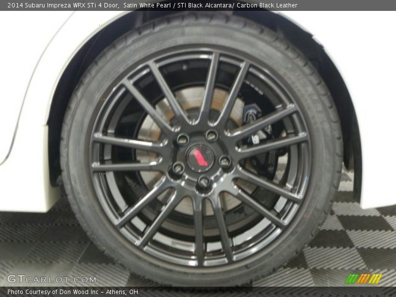 Satin White Pearl / STI Black Alcantara/ Carbon Black Leather 2014 Subaru Impreza WRX STi 4 Door