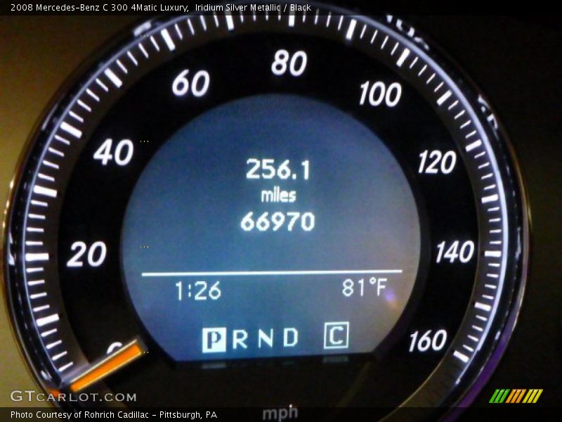 Iridium Silver Metallic / Black 2008 Mercedes-Benz C 300 4Matic Luxury