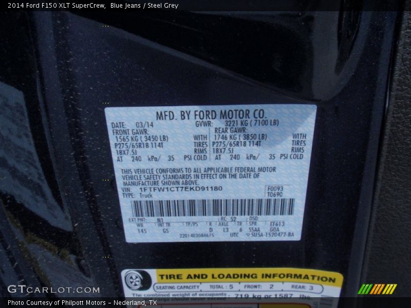 Blue Jeans / Steel Grey 2014 Ford F150 XLT SuperCrew