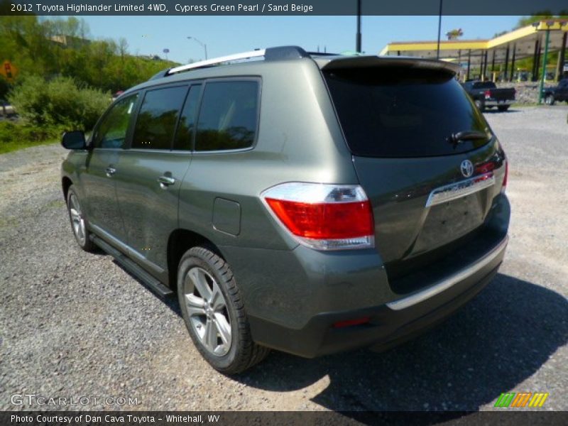 Cypress Green Pearl / Sand Beige 2012 Toyota Highlander Limited 4WD