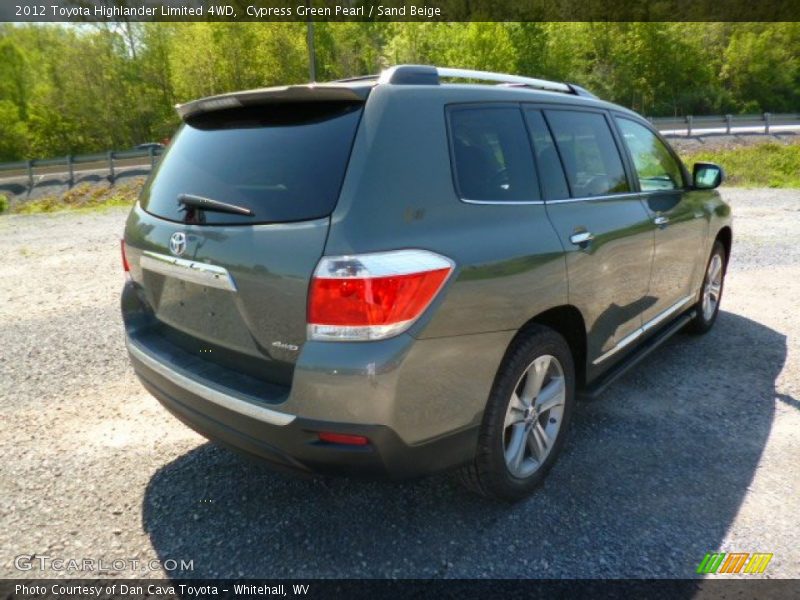 Cypress Green Pearl / Sand Beige 2012 Toyota Highlander Limited 4WD