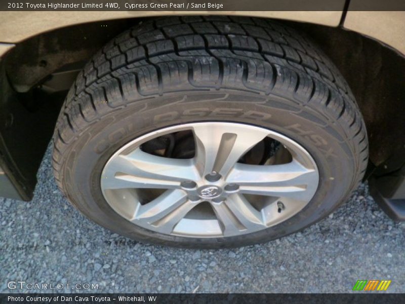 Cypress Green Pearl / Sand Beige 2012 Toyota Highlander Limited 4WD