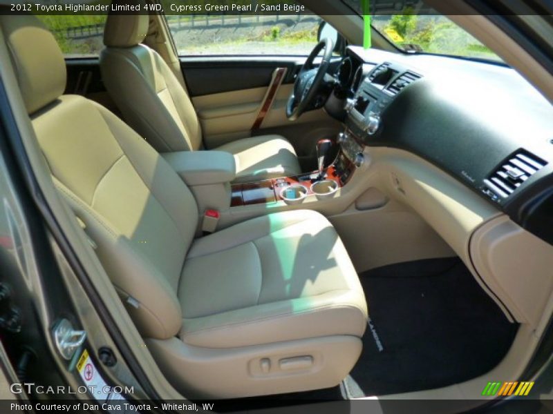 Cypress Green Pearl / Sand Beige 2012 Toyota Highlander Limited 4WD
