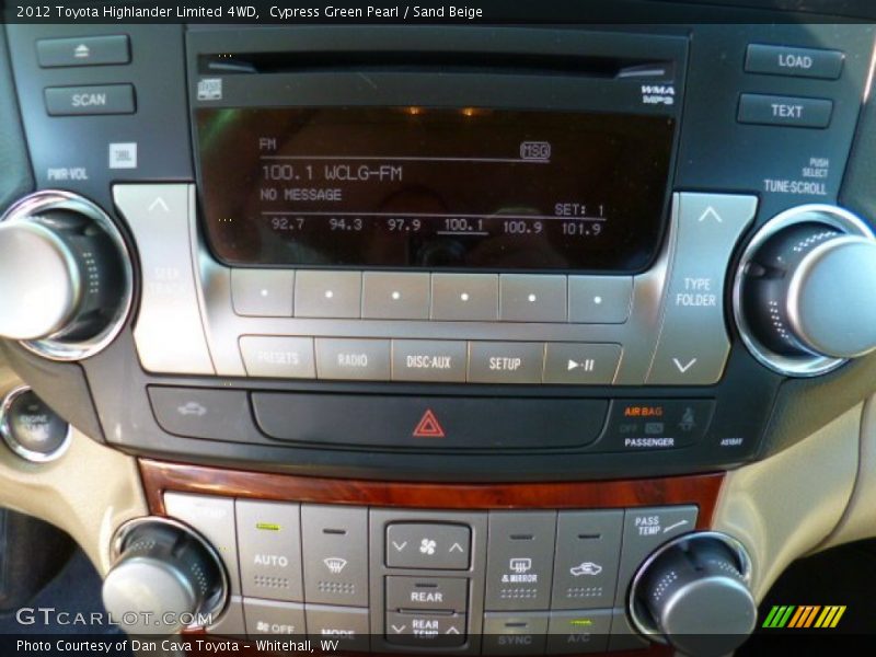 Cypress Green Pearl / Sand Beige 2012 Toyota Highlander Limited 4WD