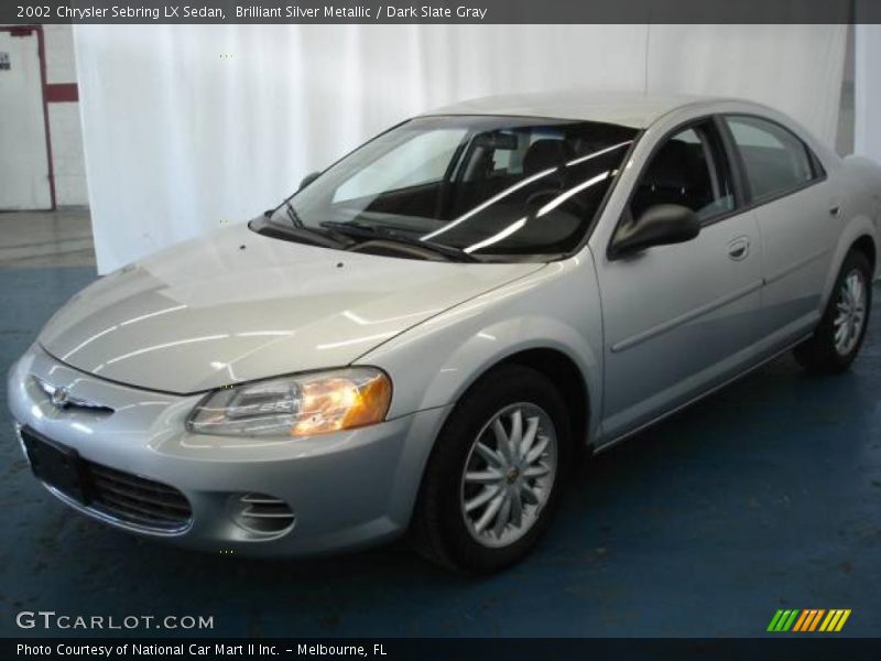Brilliant Silver Metallic / Dark Slate Gray 2002 Chrysler Sebring LX Sedan