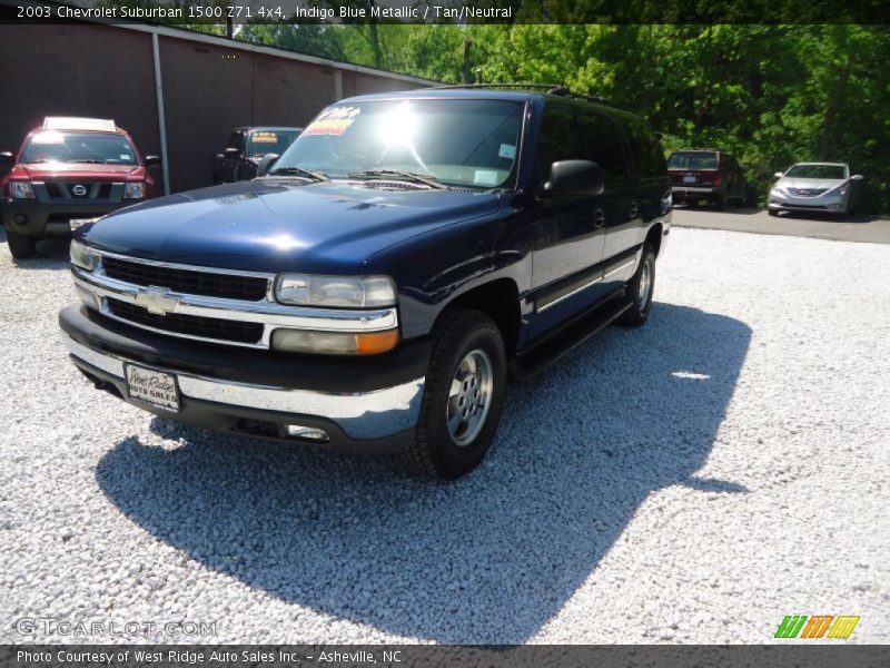 Indigo Blue Metallic / Tan/Neutral 2003 Chevrolet Suburban 1500 Z71 4x4