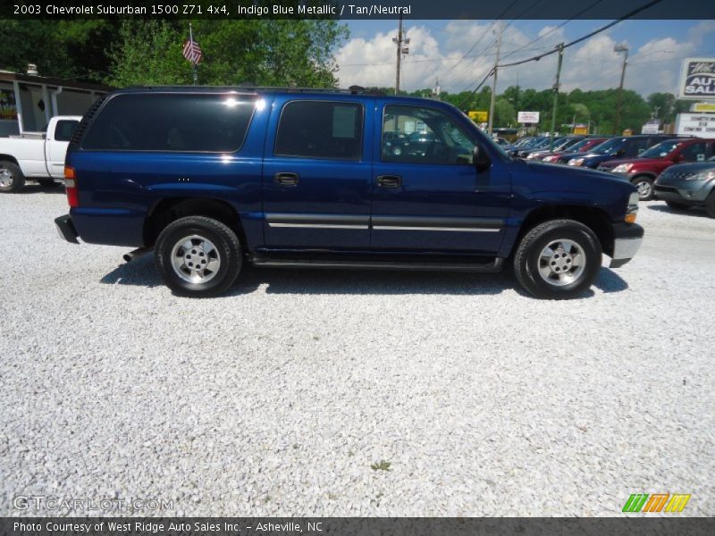 Indigo Blue Metallic / Tan/Neutral 2003 Chevrolet Suburban 1500 Z71 4x4