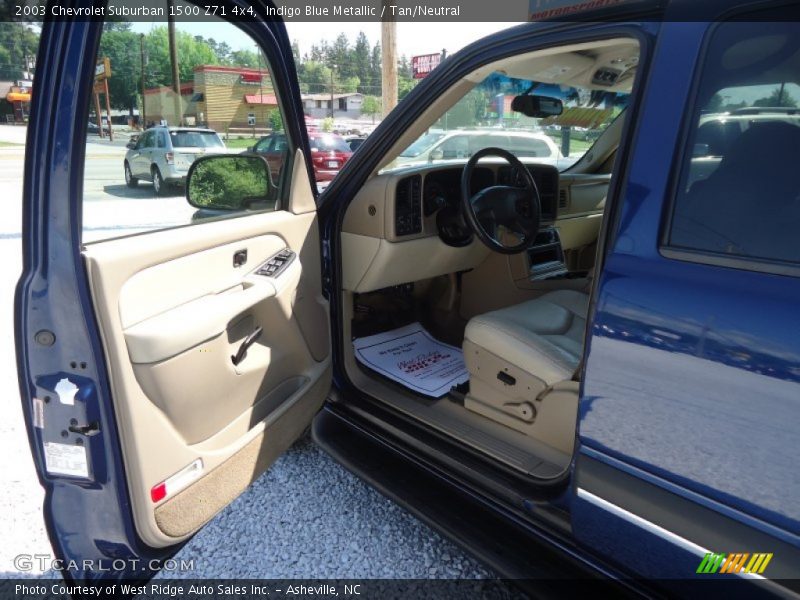 Indigo Blue Metallic / Tan/Neutral 2003 Chevrolet Suburban 1500 Z71 4x4