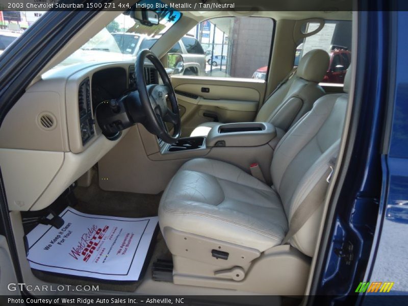Indigo Blue Metallic / Tan/Neutral 2003 Chevrolet Suburban 1500 Z71 4x4