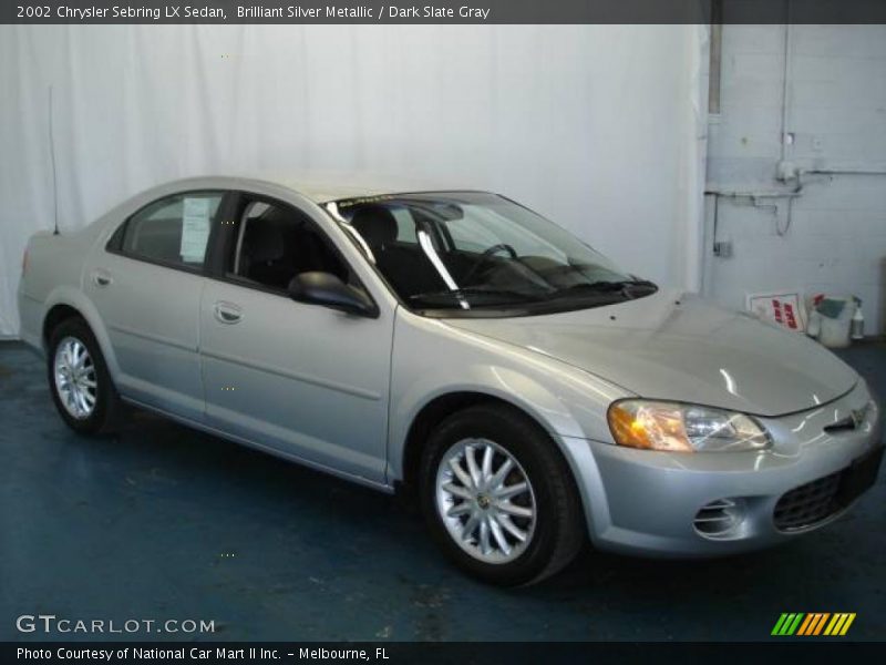 Brilliant Silver Metallic / Dark Slate Gray 2002 Chrysler Sebring LX Sedan