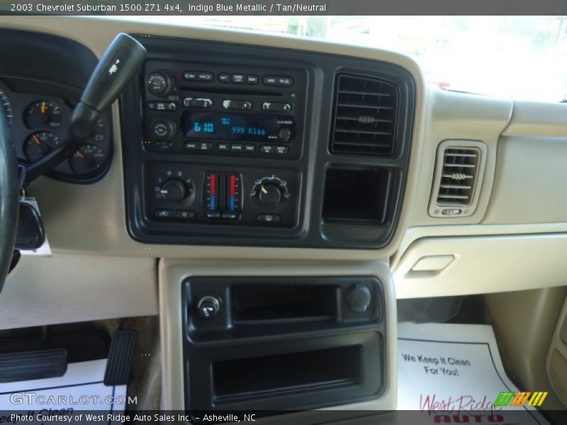 Indigo Blue Metallic / Tan/Neutral 2003 Chevrolet Suburban 1500 Z71 4x4