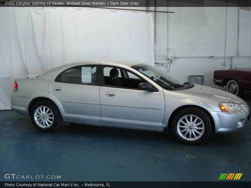 Brilliant Silver Metallic / Dark Slate Gray 2002 Chrysler Sebring LX Sedan