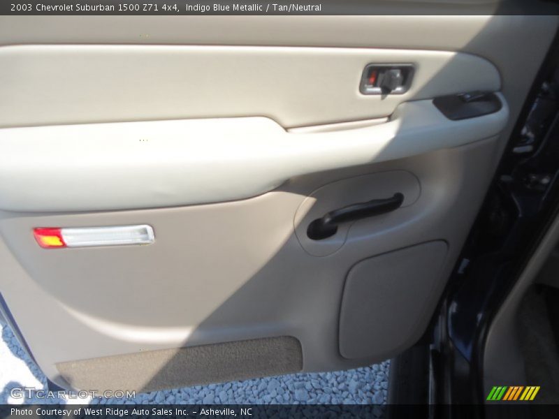 Indigo Blue Metallic / Tan/Neutral 2003 Chevrolet Suburban 1500 Z71 4x4