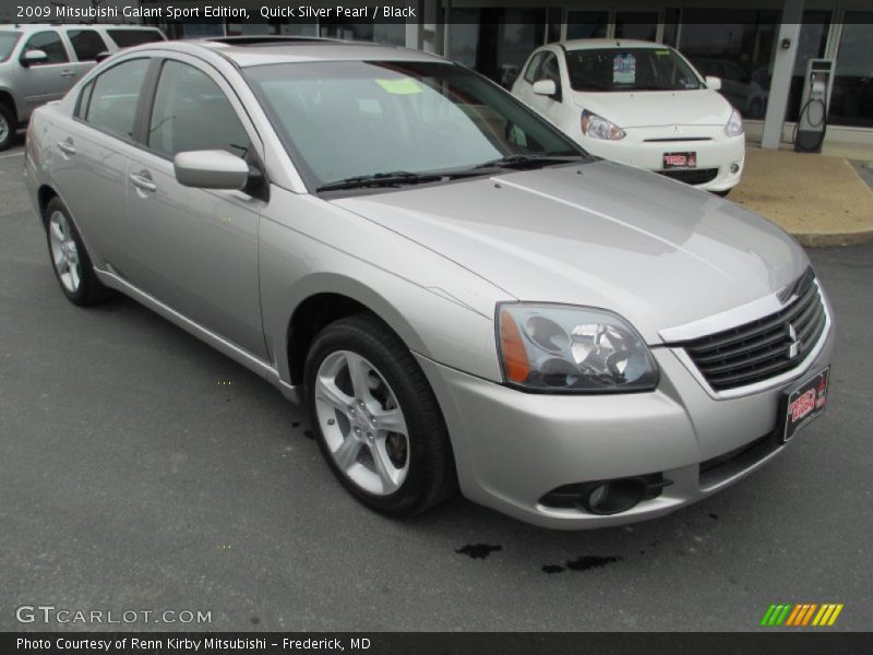 Quick Silver Pearl / Black 2009 Mitsubishi Galant Sport Edition