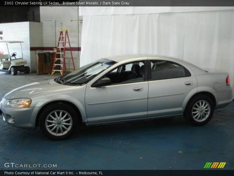 Brilliant Silver Metallic / Dark Slate Gray 2002 Chrysler Sebring LX Sedan