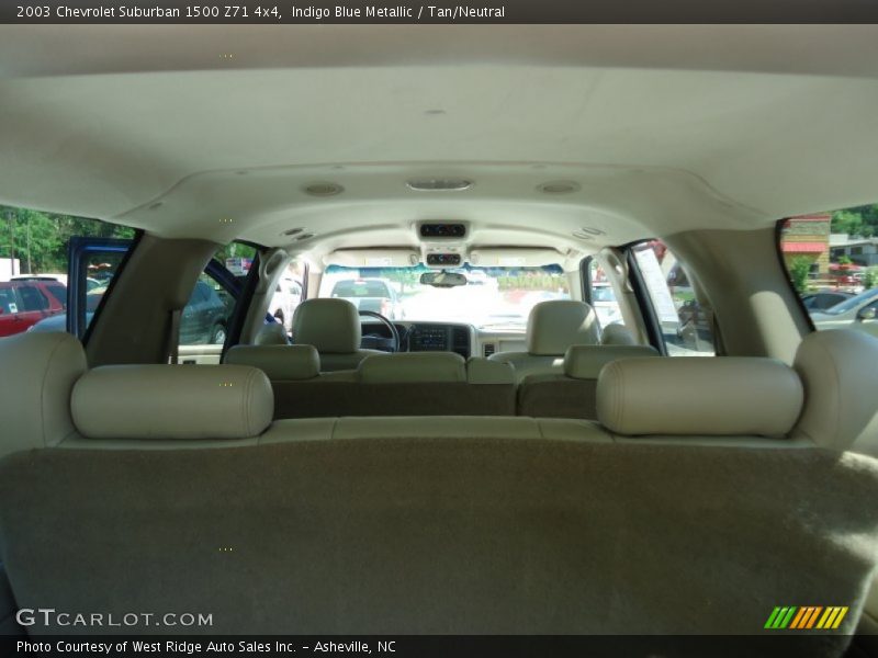 Indigo Blue Metallic / Tan/Neutral 2003 Chevrolet Suburban 1500 Z71 4x4